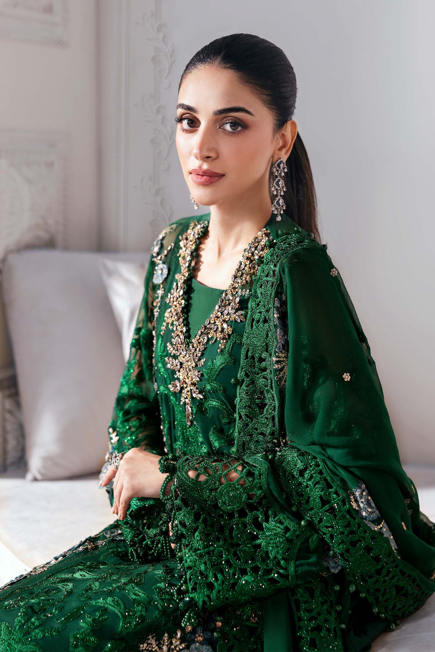 3 Piece Unstitched Embroidered Chiffon Suit | BD-3008